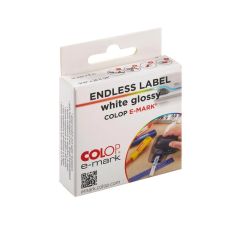 e-mark® endless label white glossy